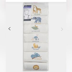 ANKO Baby's 7-Pack Organic 100% Cotton Short-Sleeve Bodysuits SIZE 3-6 mth NWT